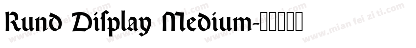 Rund Display Medium字体转换